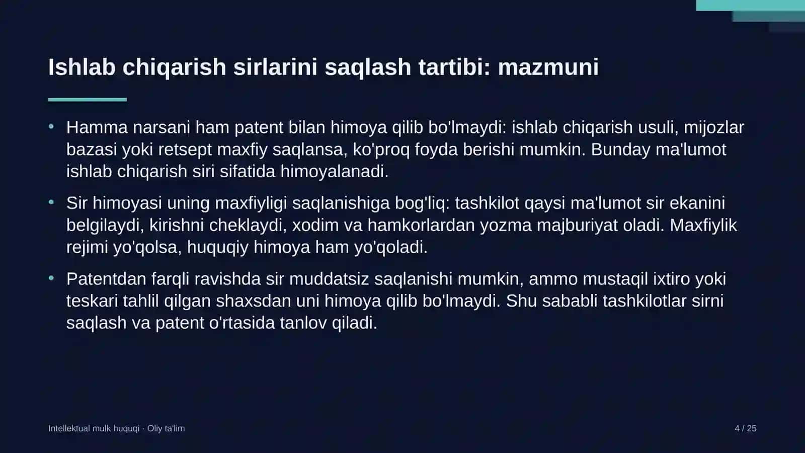 suv ta'minoti tarmoqlari qurilishida ishlab chiqarish sirlarini saqlash tartibi 3446 4