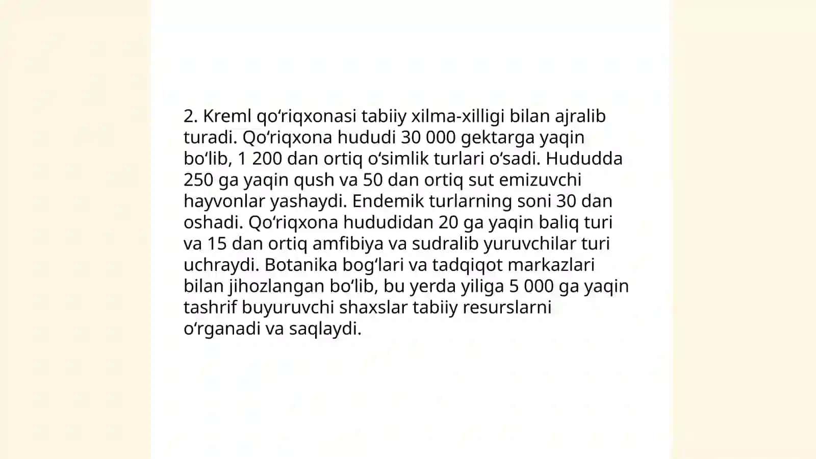 Respublikamizdagi qo'riqxonalar buyurtmaxonalar milliy bog'lar tabiat yodgorliklari 4