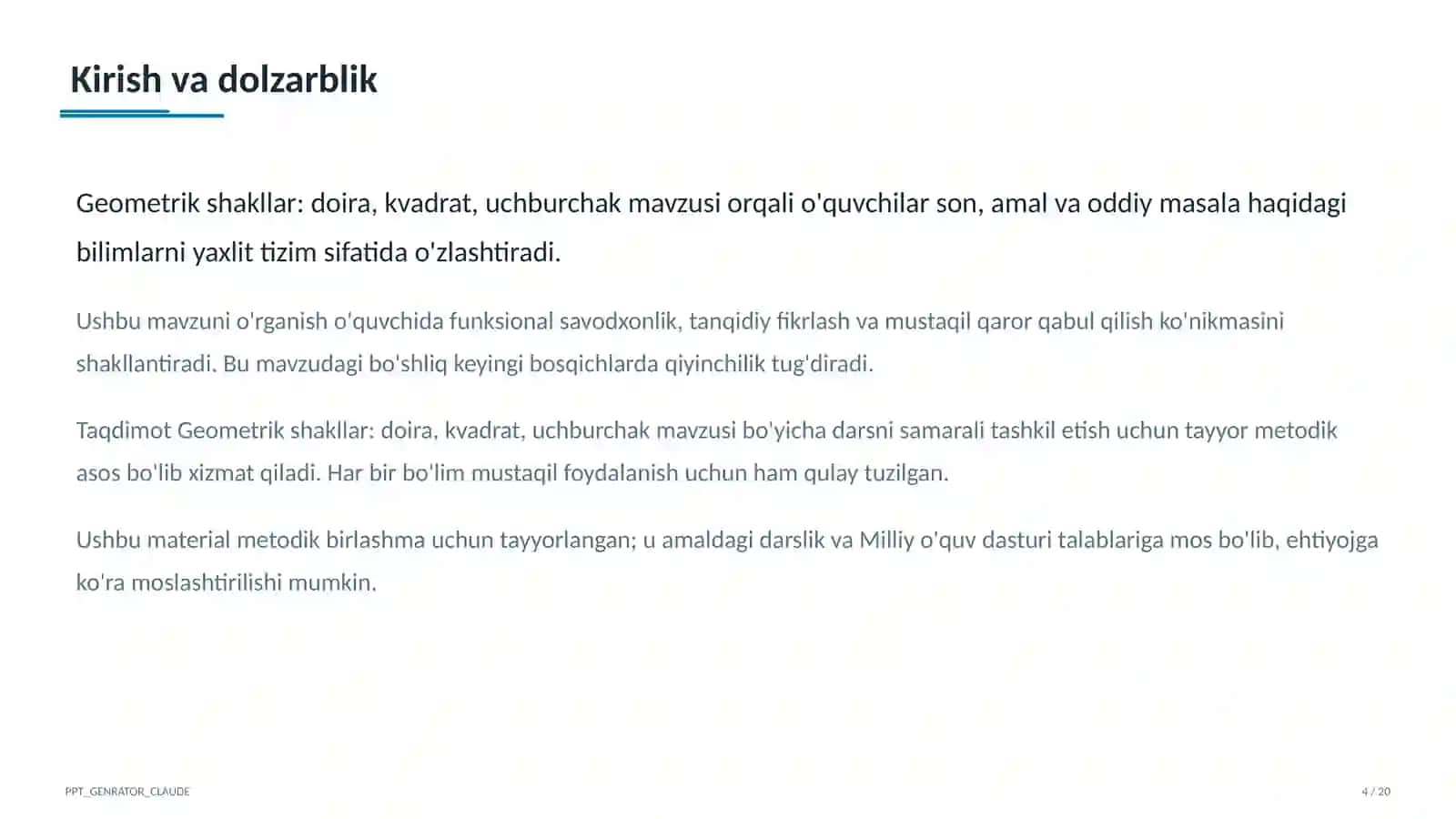 Geometrik shakllar: doira, kvadrat, uchburchak (1-sinf) 4