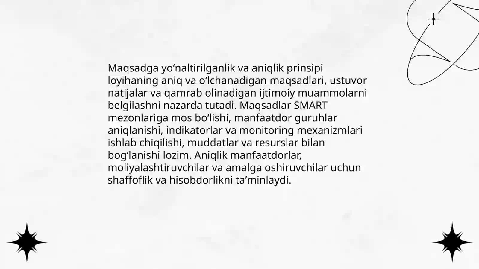 Sotsial loyiha ishlab chiqish prinsiplari 4