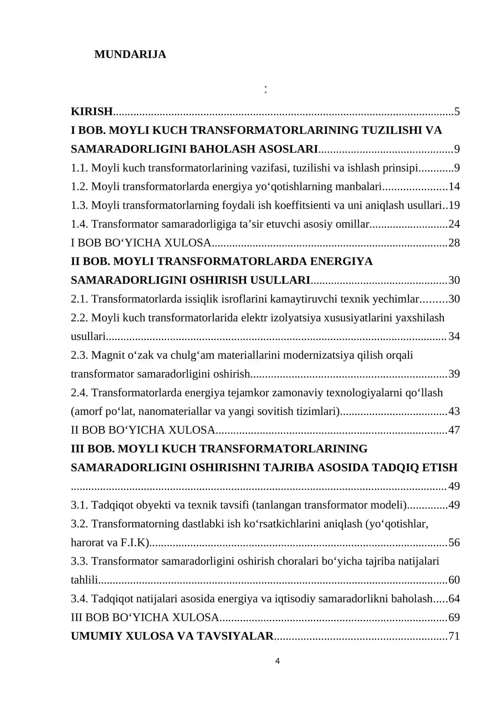 Moyli kuch transformatorlarining samaradorligini oshirish usullarini tadqiq etish 4