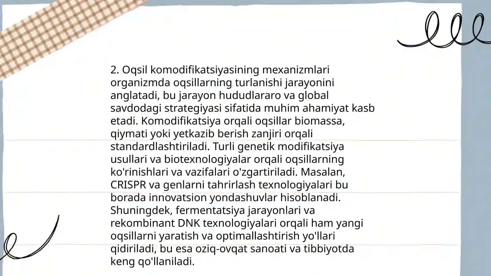 Yangi sintez bo'lgan oqsillarning komodifikatsiya transporti va bu yangi oqsillarining funksiyasi 4