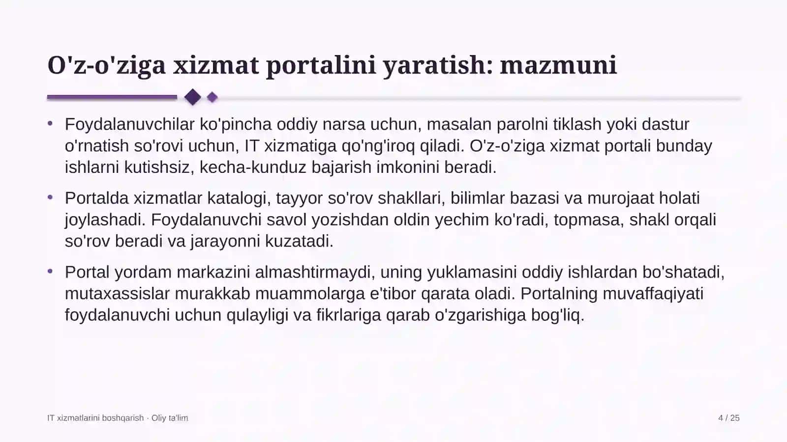 sud ekspertizasi muassasalarida foydalanuvchilar uchun o'z o'ziga xizmat portalini yaratish 3610 4