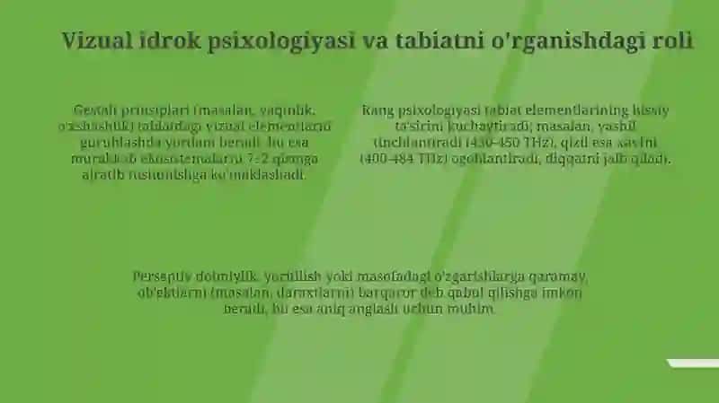Tabiat bilan tanishtirishda kórgazmali metod va usullarining óziga xosligi 4
