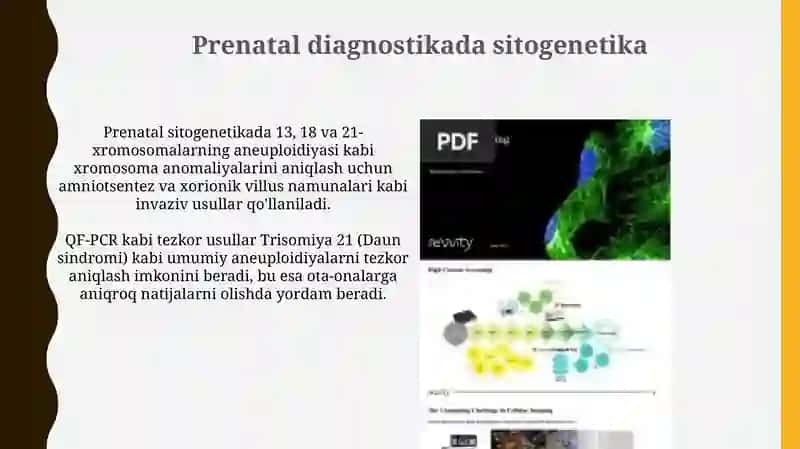 Sitogenetik usullarni qo'llash sohalari 4