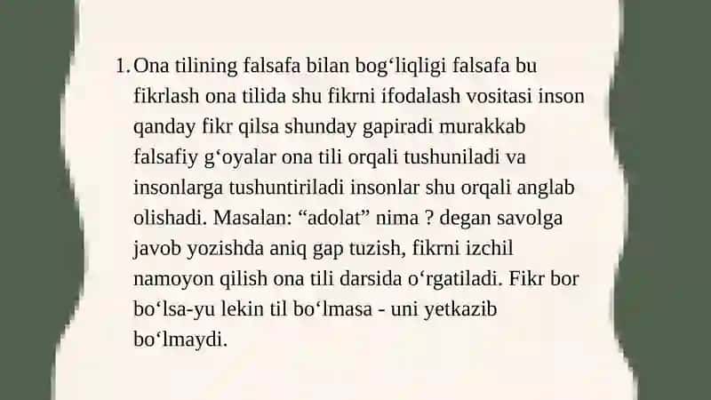 Ona tilini oʻqitish metodikasi fanidan yakuniy nazorat uchun loyiha ishi 4