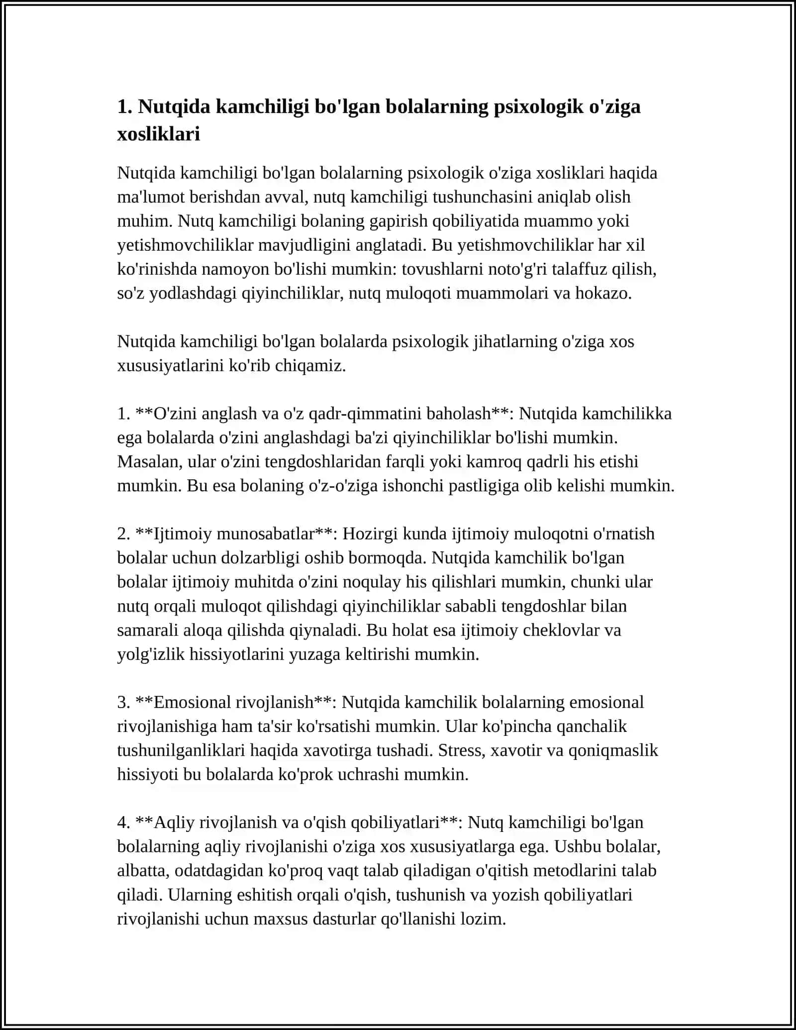 MAKTABGACHA YOSHDAGI NUTQIDA KAMCHILIGI BOʻLGAN BOLALARNING FAOLIYAT XUSUSIYATLARI 4