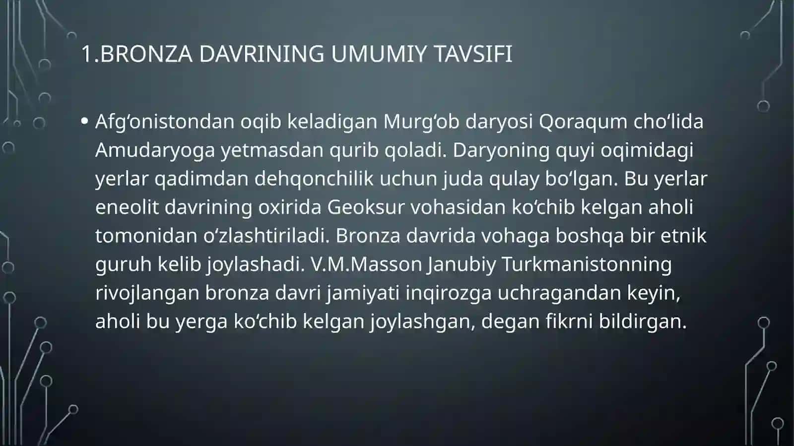 qadimgi marg’iyonaning  bronza davri arxeologiyasi 4