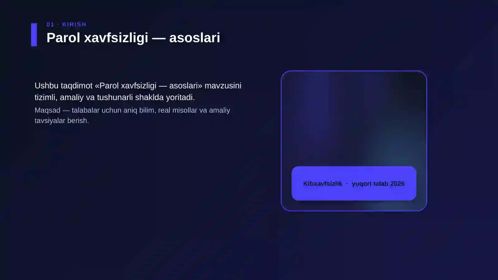 Parol xavfsizligi — asoslari 4