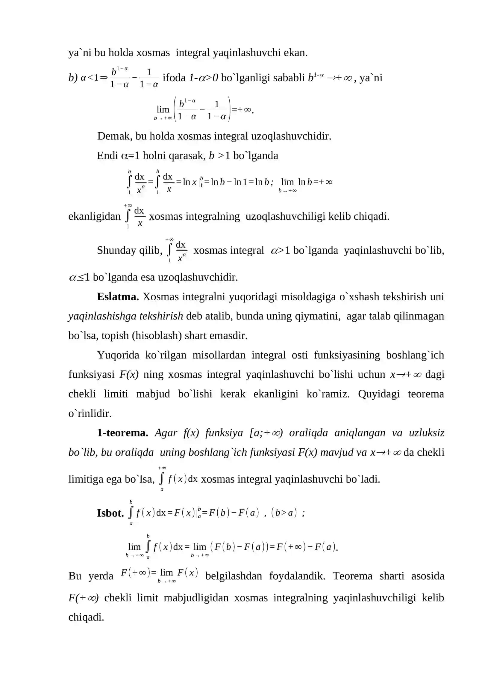 Xosmas integral 4
