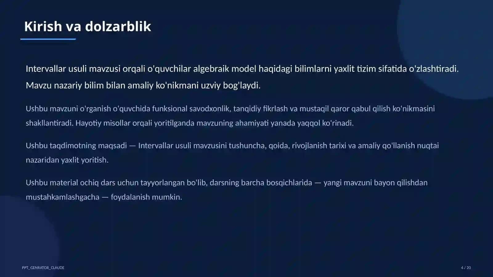 Intervallar usuli (9-sinf) 4
