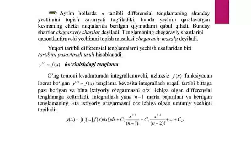 Differensialtenglamalar 4