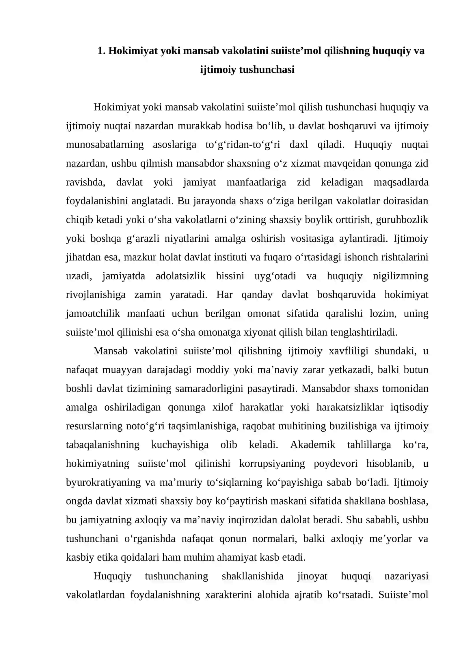 Hokimiyat yoki mansab vakolatini suiisteʼmol qilish 4