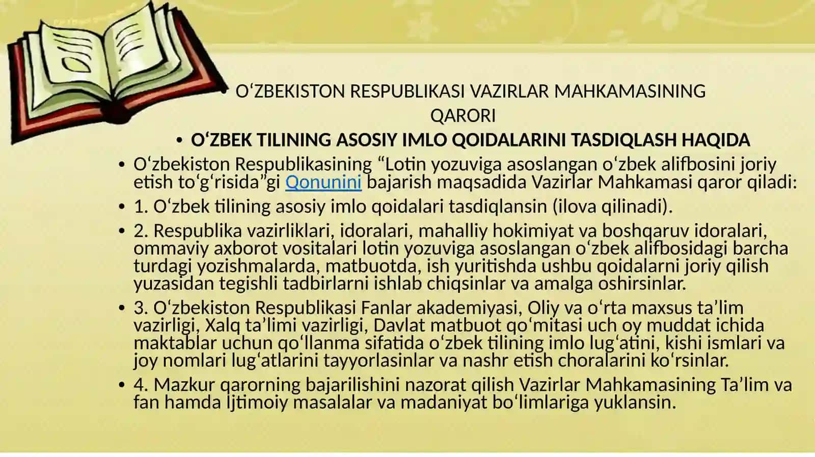 O`zbek tilining asosiy imlo qoidalari 4