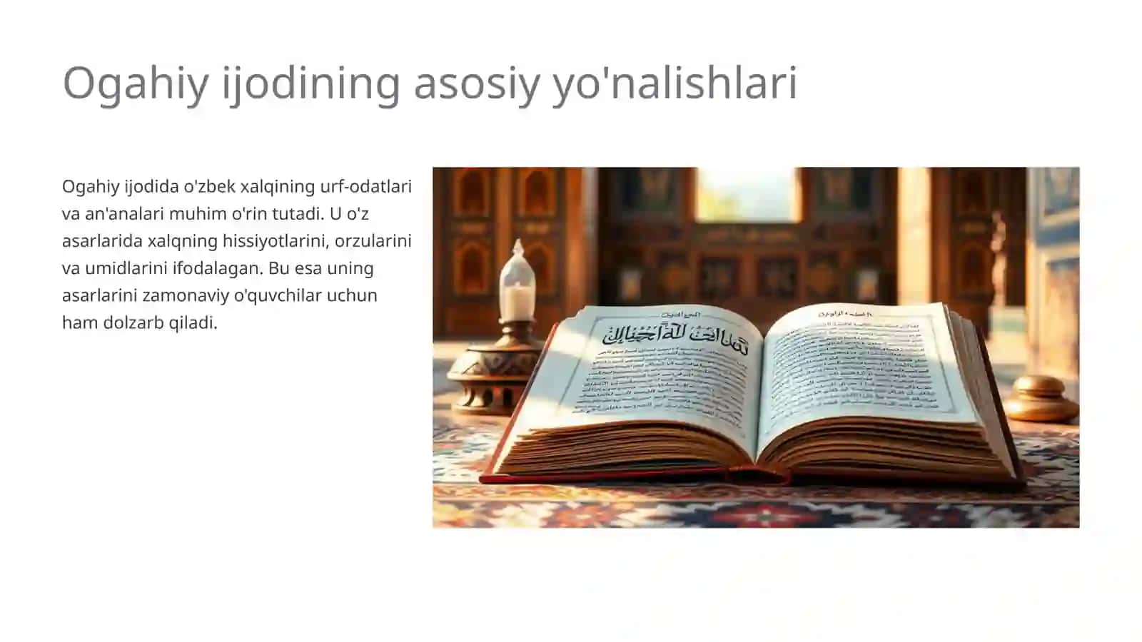 Ogahiy hayoti va ijodi 4