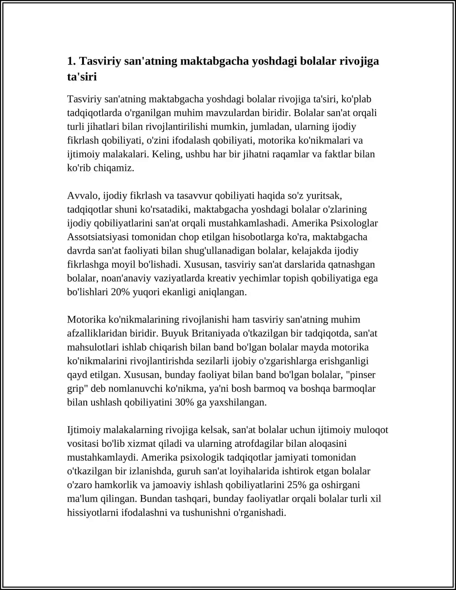 MAKTABGACHA YOSHDAGI BOLALARNI TASVIRIY QOBILIYATINI VA IJODKORLIGINI RIVOJLANTIRISH 4