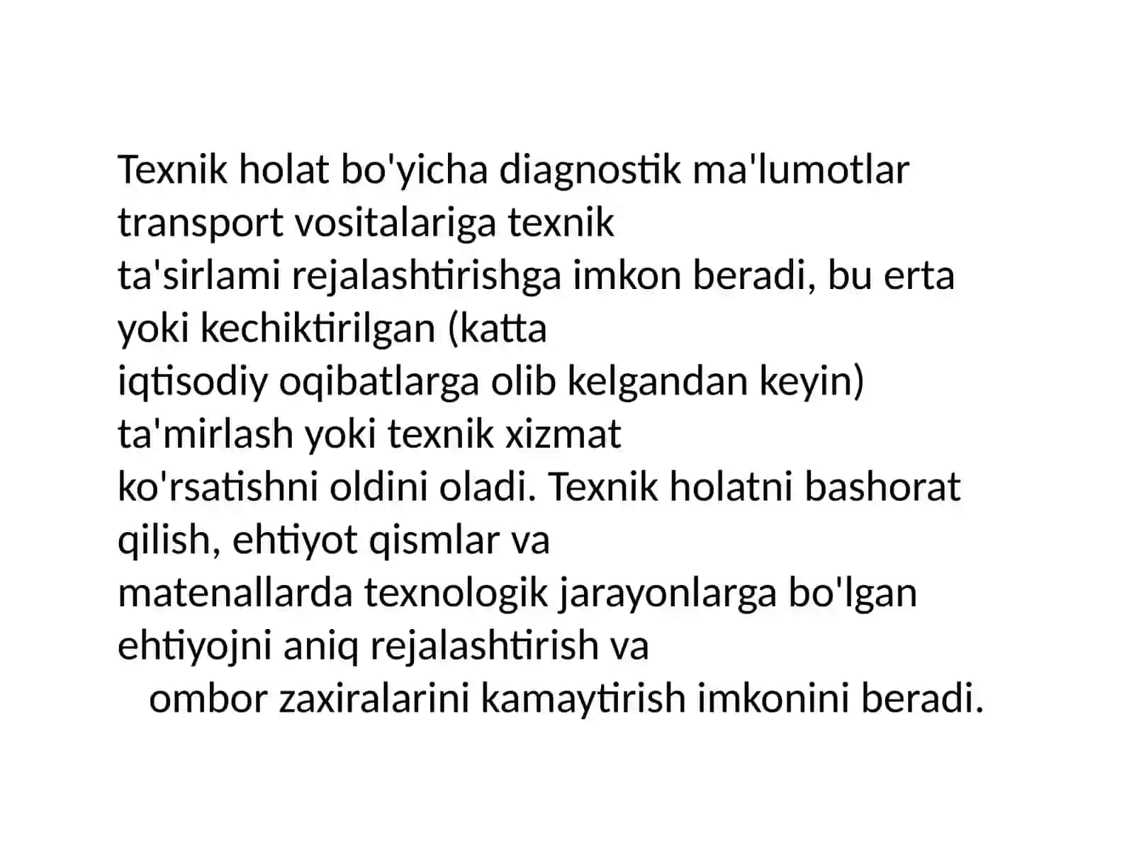 Diagnostikalashning texnik va iqtisodiysamaradorligi 4