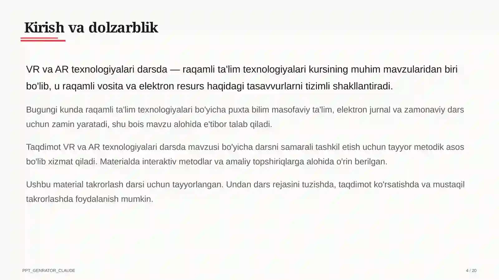 VR va AR texnologiyalari darsda 4