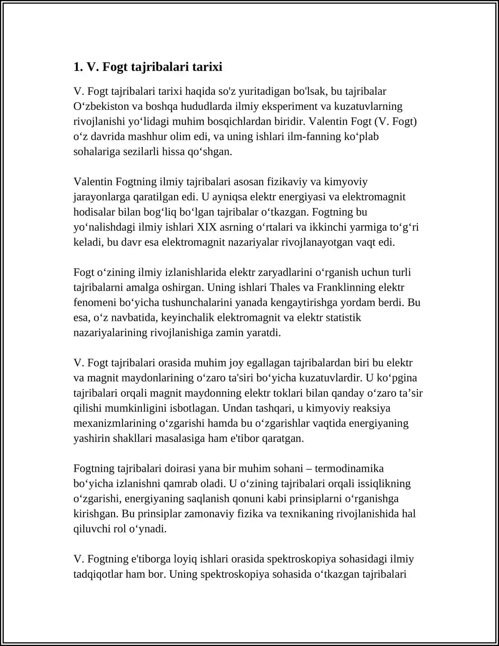 V.Fogt tajribalari tarixi 4