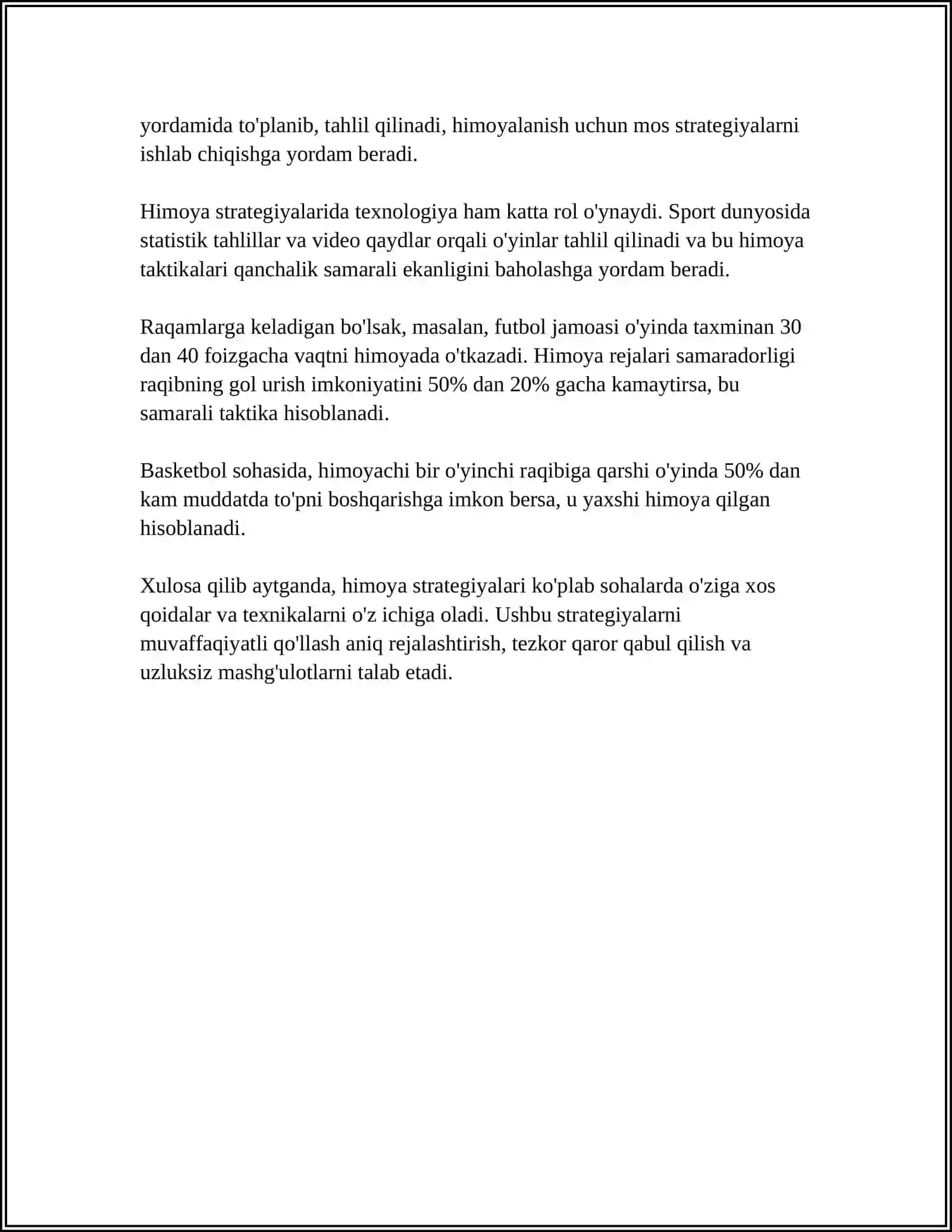 BASKETBOL O`YIN TAKTIKASIGA O`RGATISH USLUBLARI, VOSITALARI VA TAMOYILLARI 4