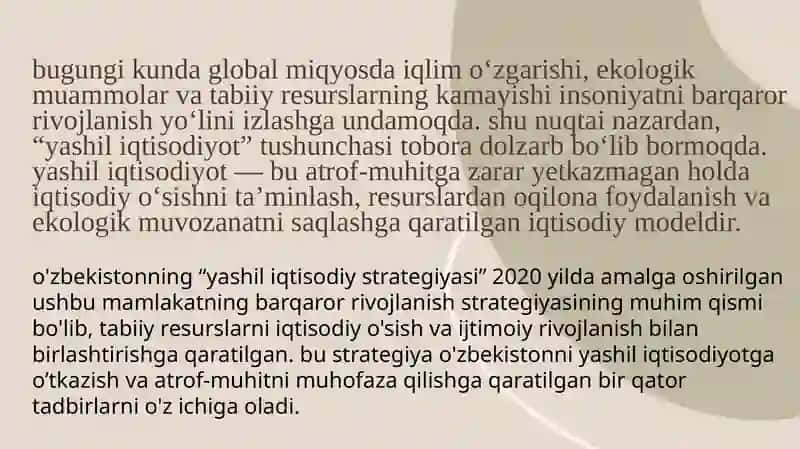 Yashil iqtisodiyot 4