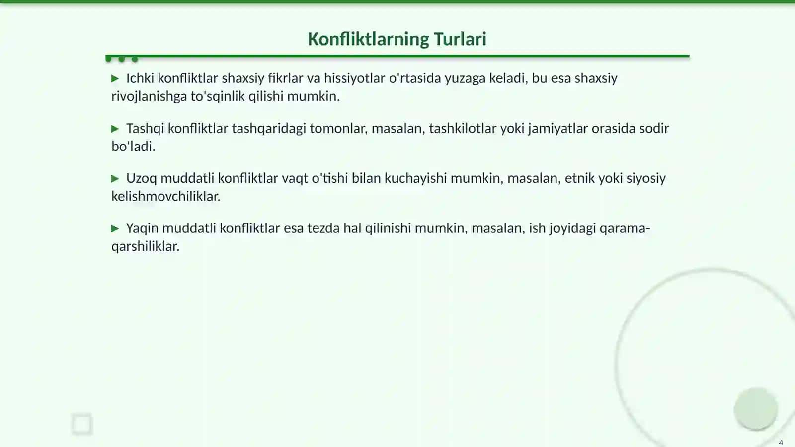 Konfliktlarni Boshqarish Tartiblari 4