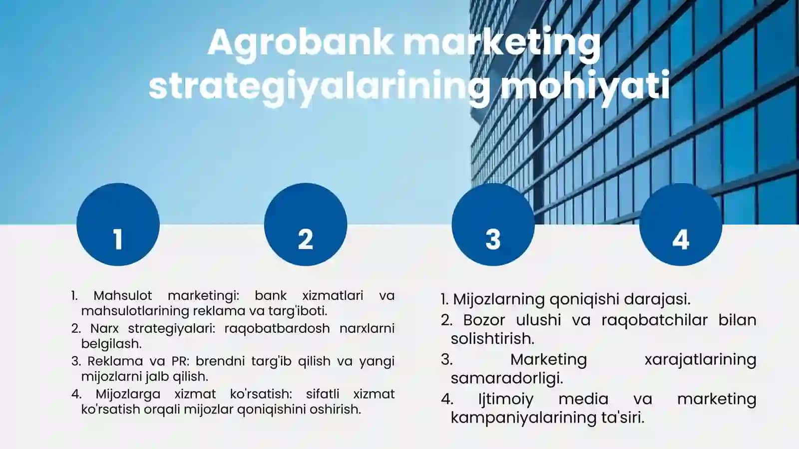 Xo’jalik yurituvchi sub‘ektlarning marketing faoliyatida tahlil  Agrobank 4