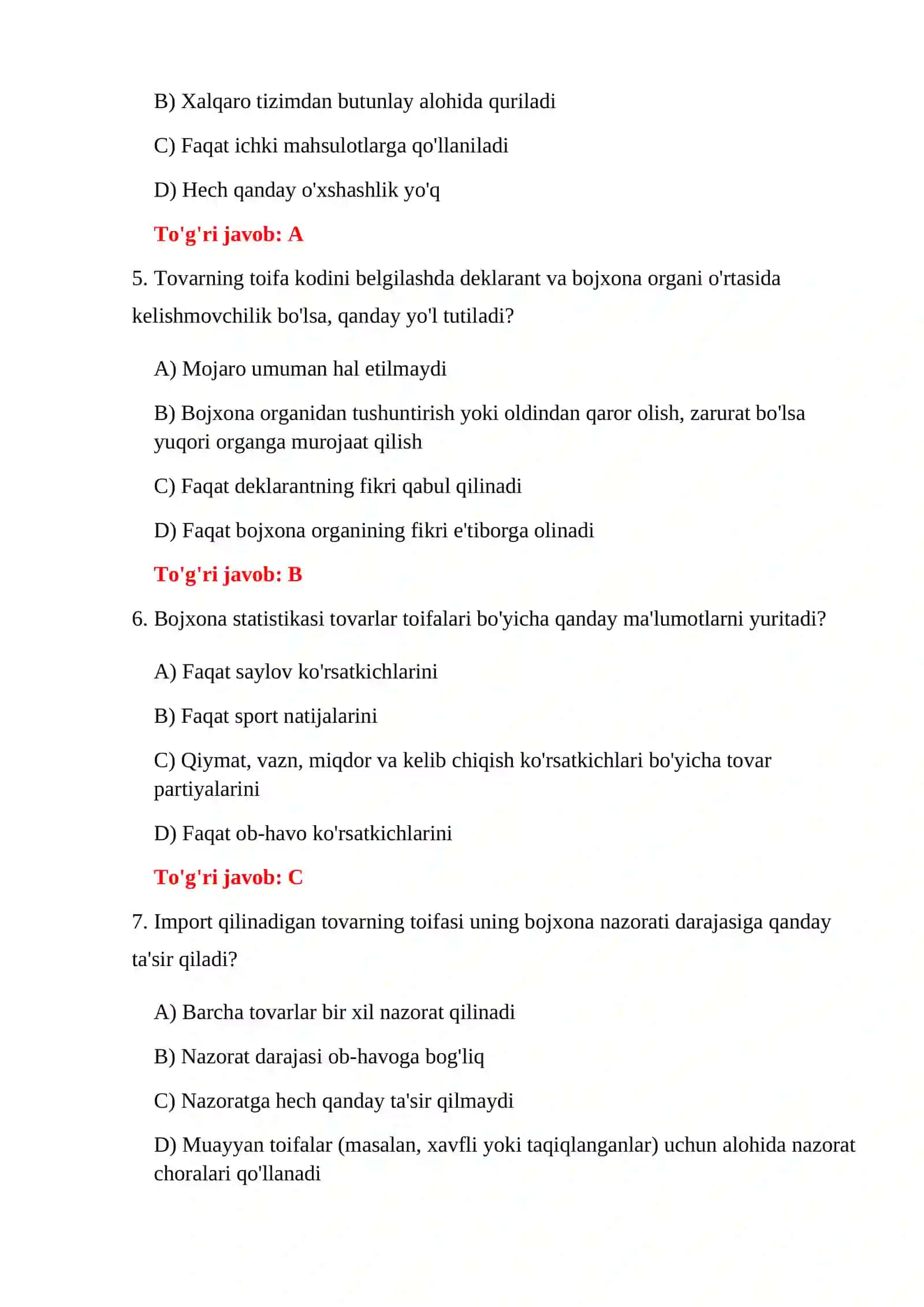 Bo'yoq imtihon savollari 4