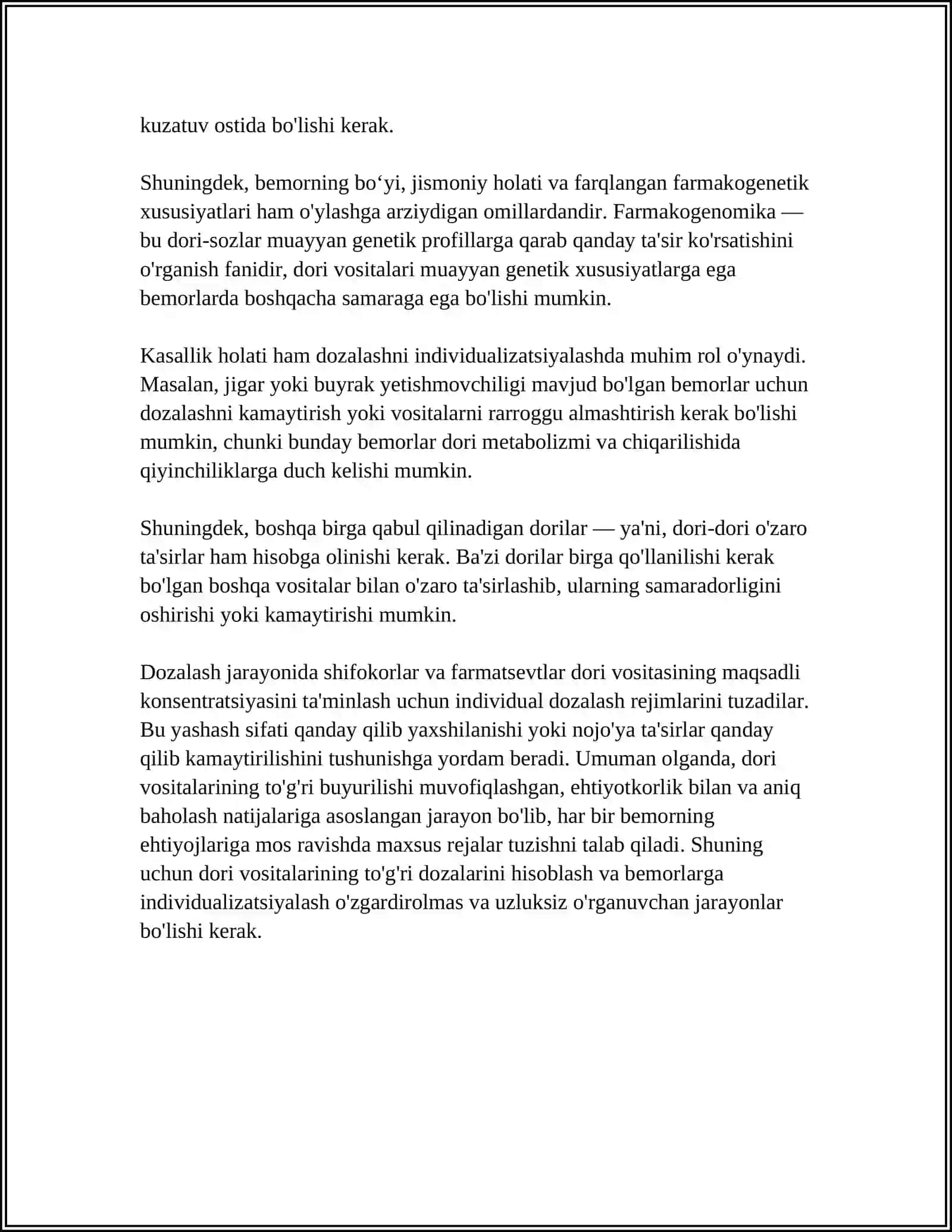 Dori Vositalarini To'g'ri Buyurish 4