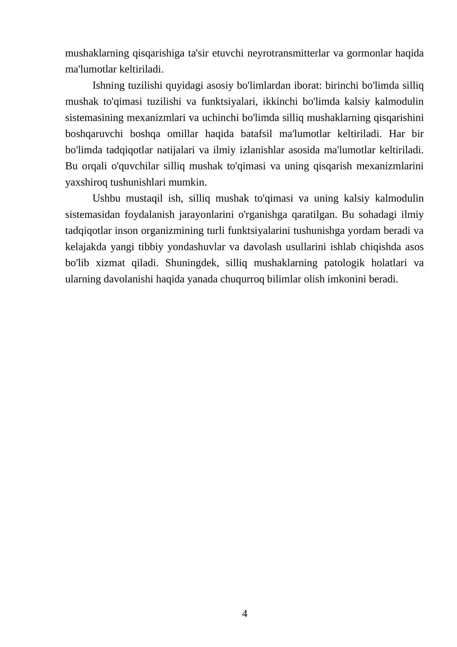 Silliq mushak toʻqimasi, kalsiy kalmodulin sistemasi orqali qisqarish 4