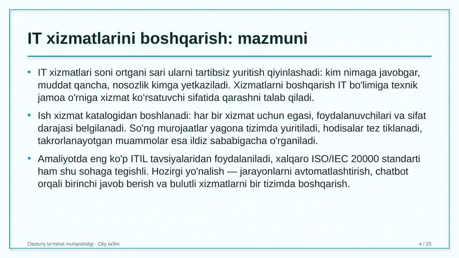 Hududiy elektr tarmoqlarida IT xizmatlarini boshqarish 4