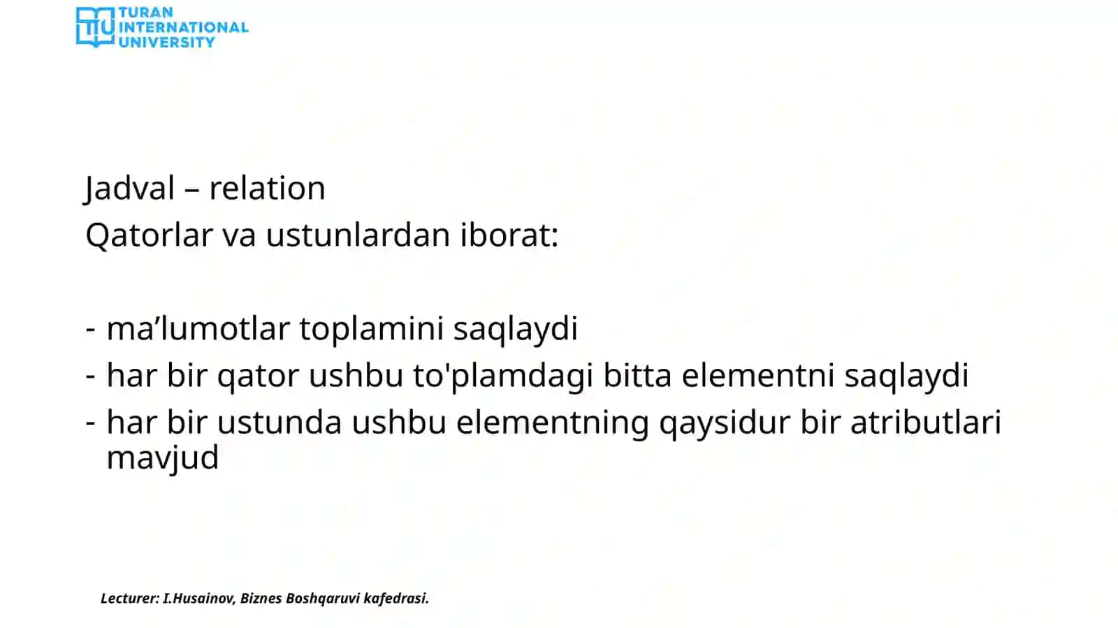 Ma'lumotlar bazasi tizimi tushunchalari va arxitekturasi 4