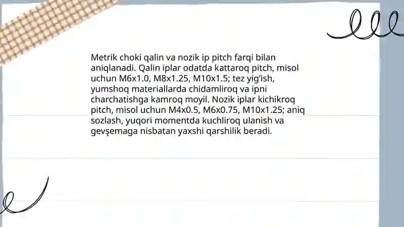 ISO Metrik Choki 4