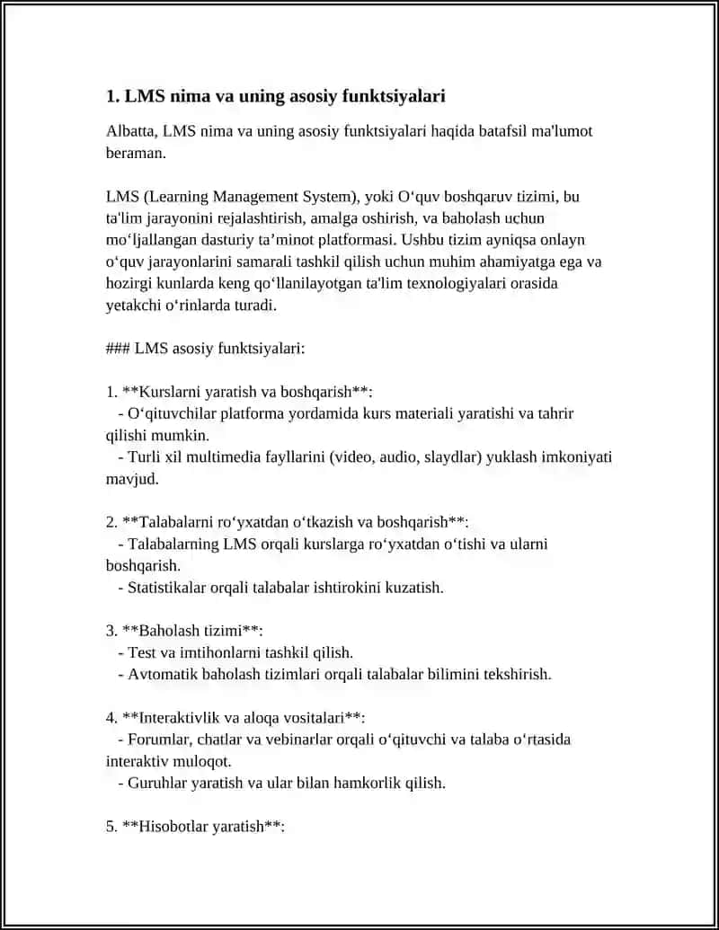 LMS – TA’LIMNI BOSHQARISH 4