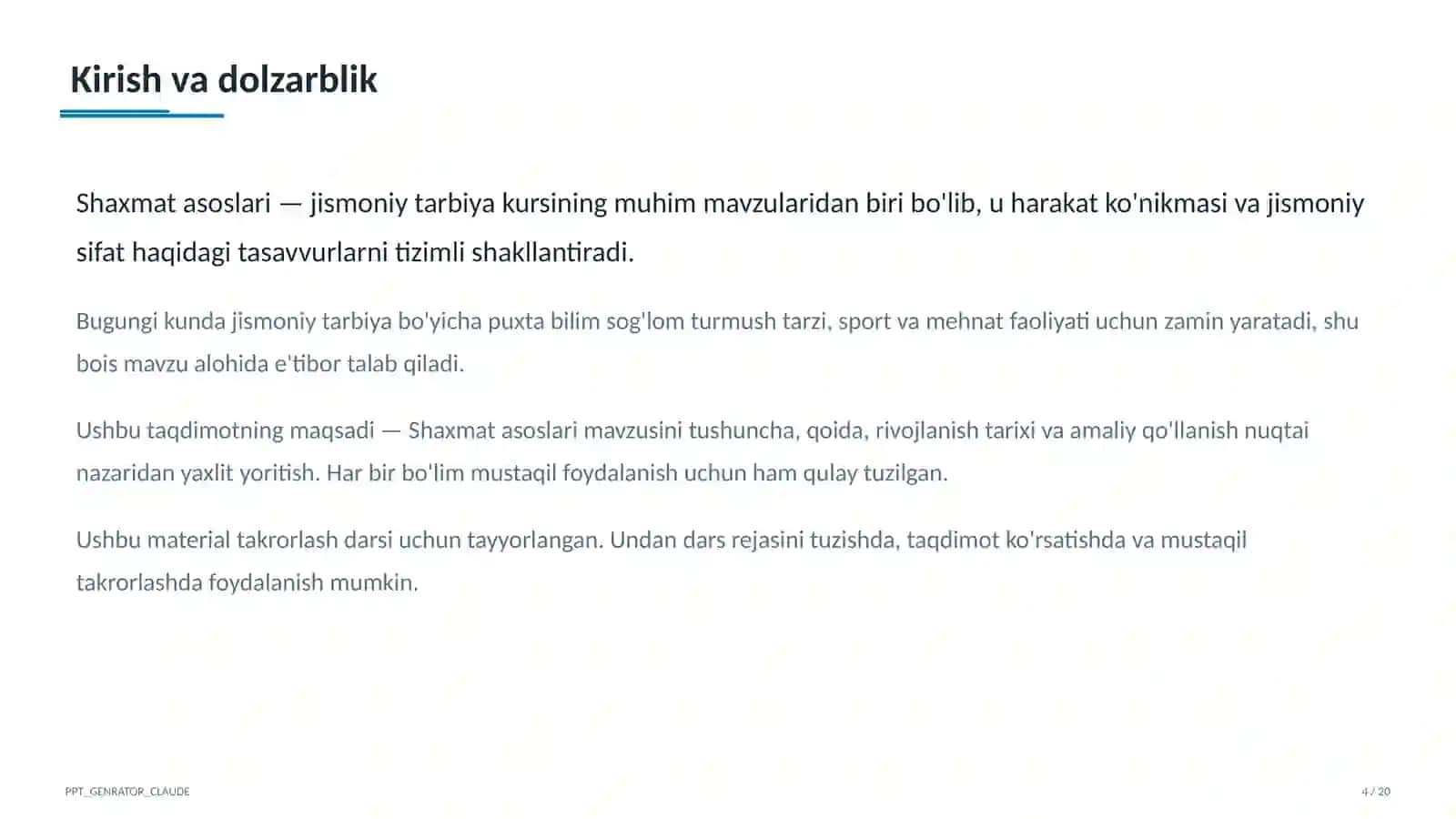 Shaxmat asoslari (4-sinf) 4