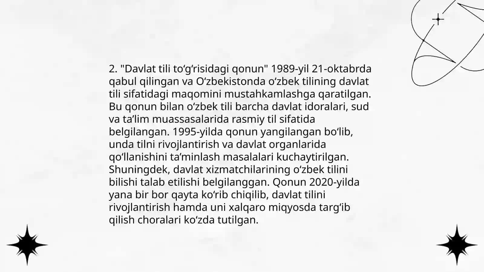 Davlat tili haqidagi gazeta maqolasi tahlili 4