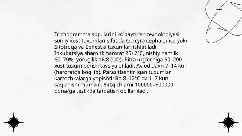 Foydali entomofaglarni ko'paytirish texnologiyasi 4
