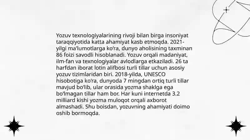 Yozuv va uning turlari 4
