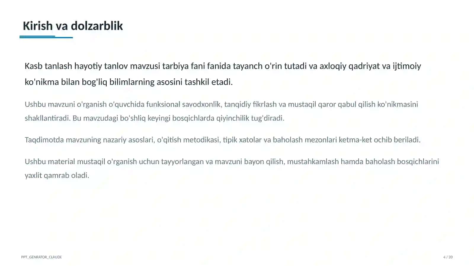 Kasb tanlash hayotiy tanlov (9-sinf) 4