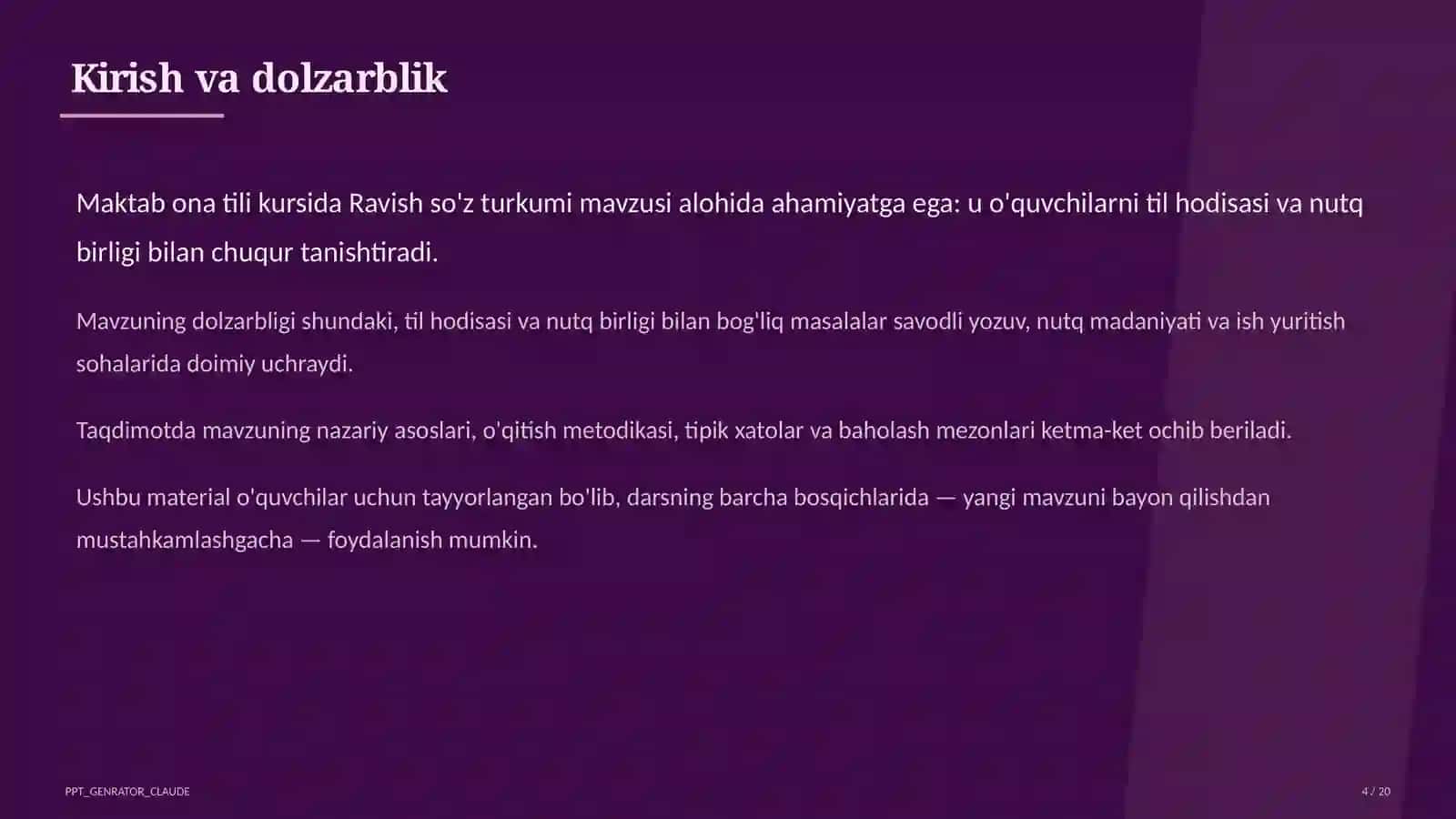 Ravish so'z turkumi (7-sinf) 4