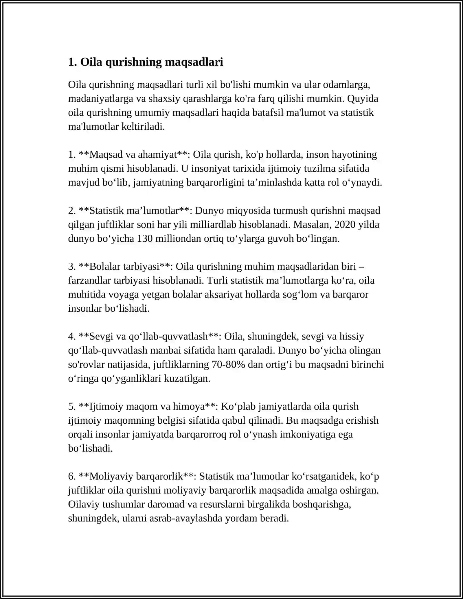 ABDURAUF FITRATNING "OILA ASARIDAGI" OILA QURISH TARTIBLARI VA FARZAND TARBIYASIGA OID G'OYALAR BO'YICHA 4