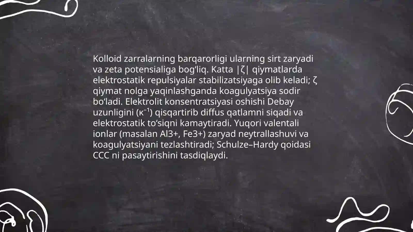 Elektrolitlar va koagulyatsiya: nazariy asoslar 4