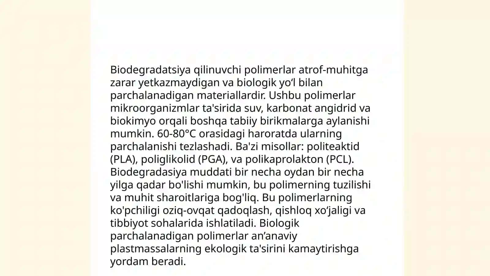 Polimer materiallarning tibbiyotda qoʻllanilishi 4