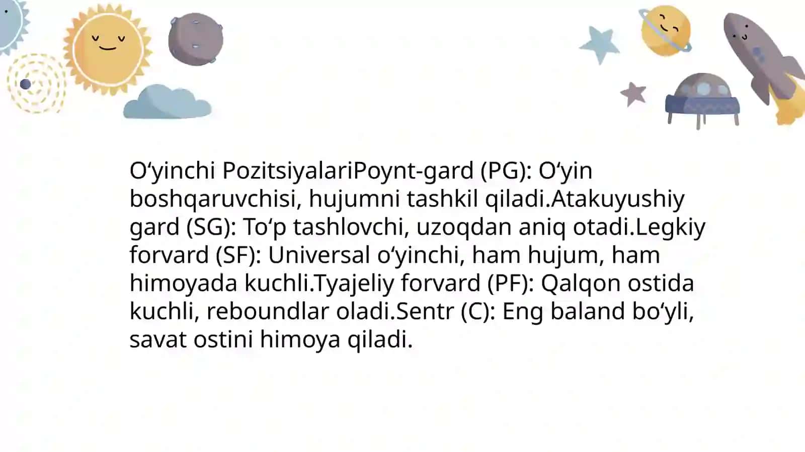 Basketball o’yini qoidasi, texnikasi va taktikasi 4