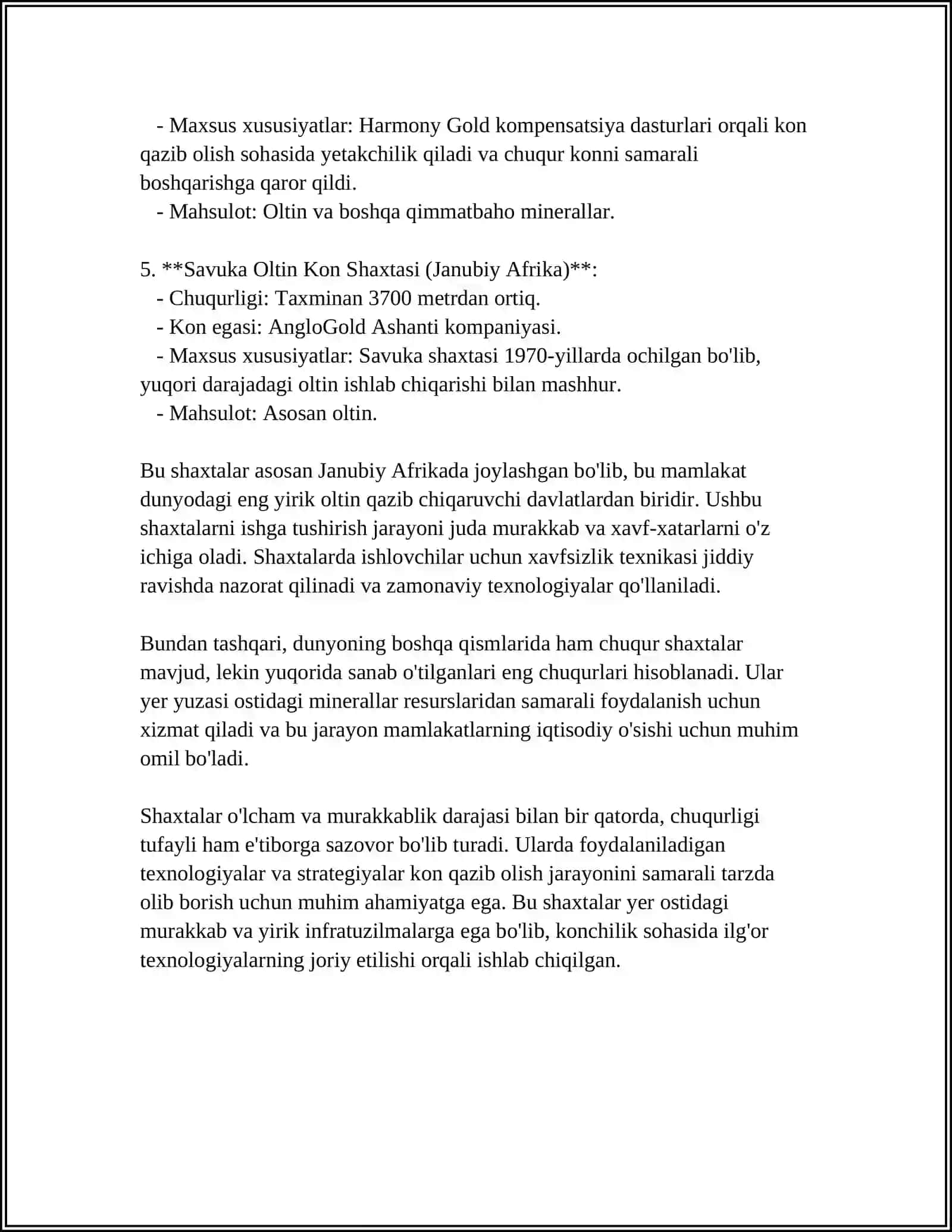 Dunyoning eng chuqur shaxtalari 4