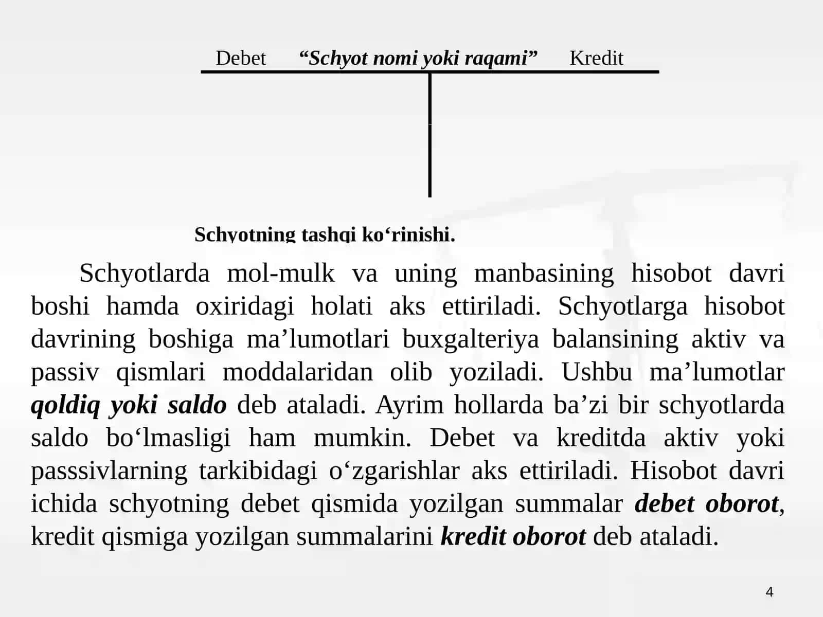 Xo`jalik operatsiyalarida ikkiyoqlama yozuv 4