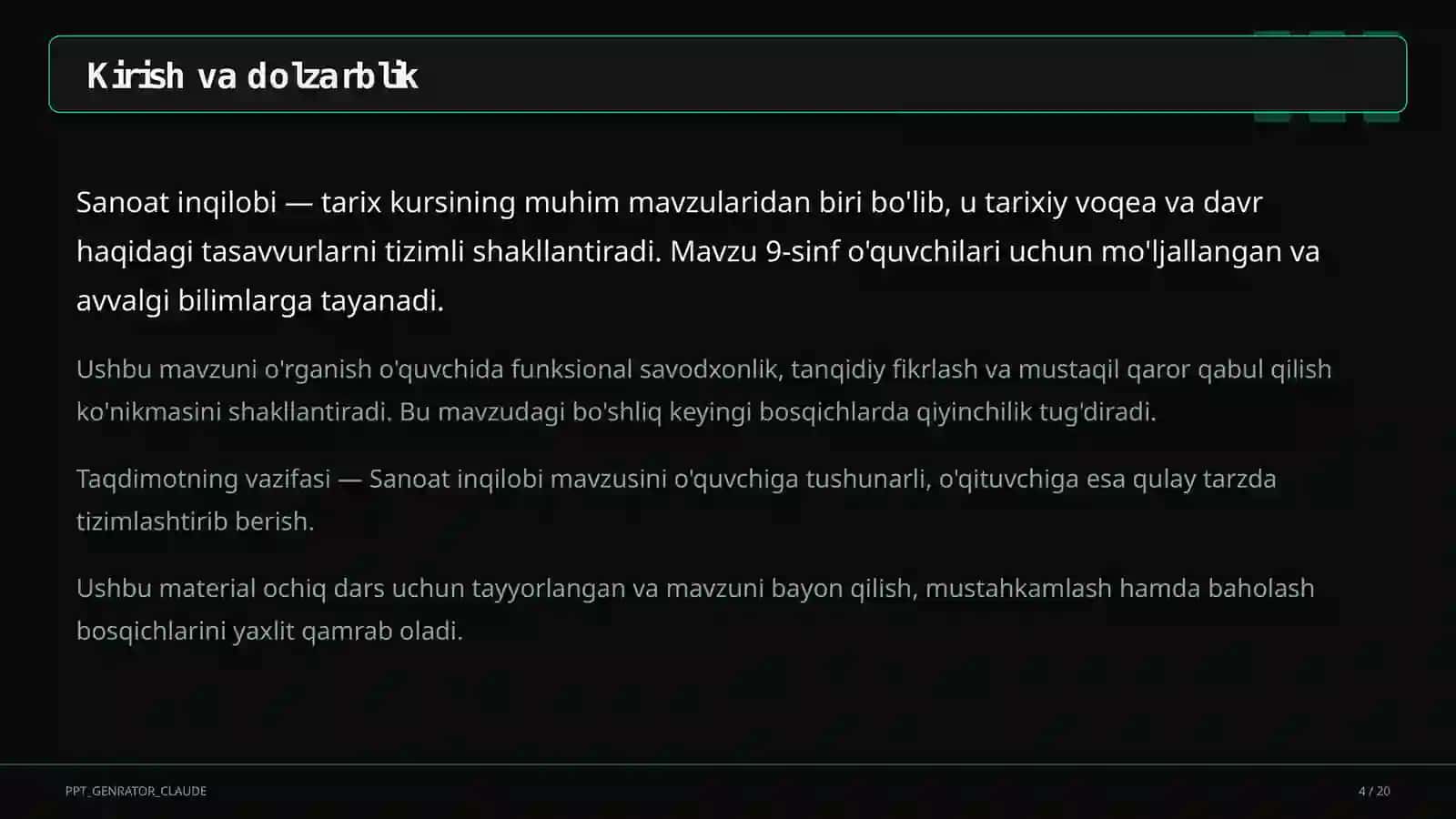 Sanoat inqilobi (9-sinf) 4