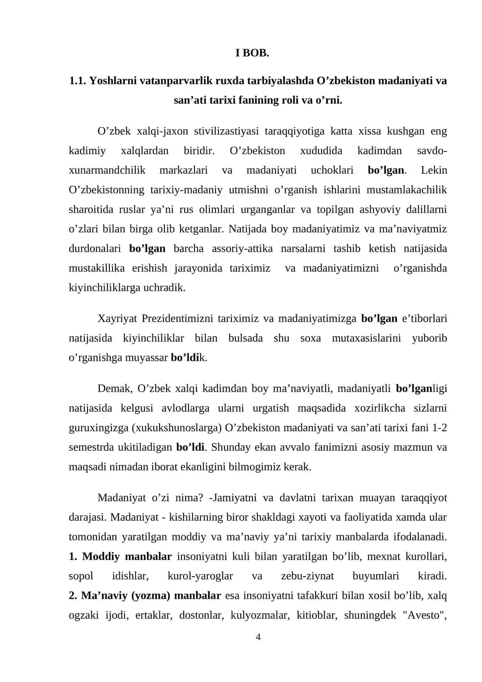 “Yurtim jamoli” mavzusida ijodiy kompozitsiya. Bitiruv malakaviy ishi 4