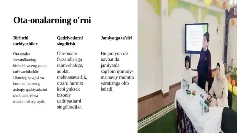 Seminar "Sog'lom ijtimoiy-ma'naviy muhitni ta'minlashda ota-onalar bilan hamkorlikning ahamiyati" 4