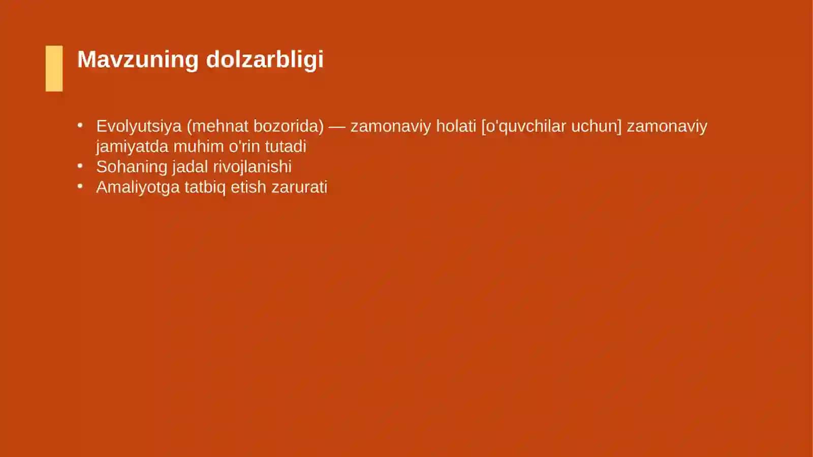 Evolyutsiya (mehnat bozorida) — zamonaviy holati [o'quvchilar uchun] 4
